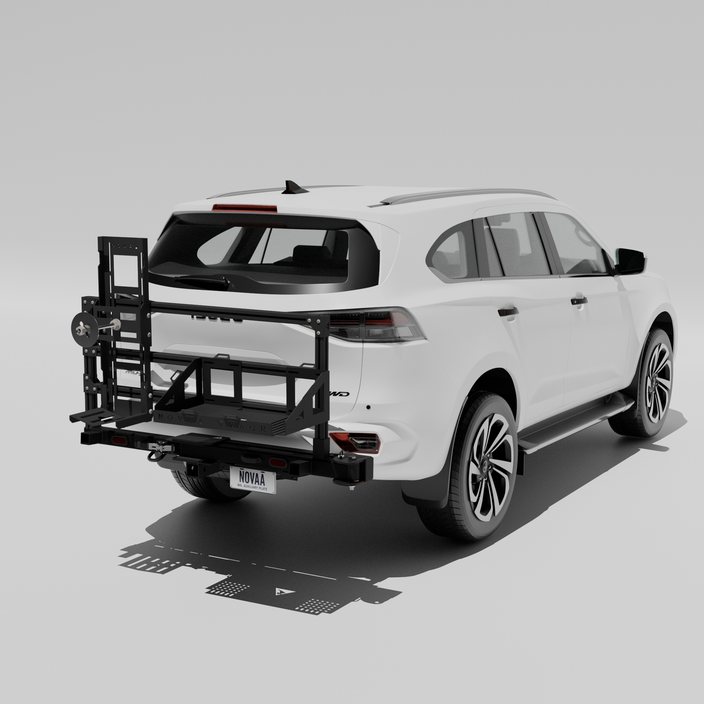 Isuzu MU-X Hitch-Mounted Rear Bar