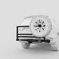 Render of Novaa swing arm with single spare wheel holder attached
