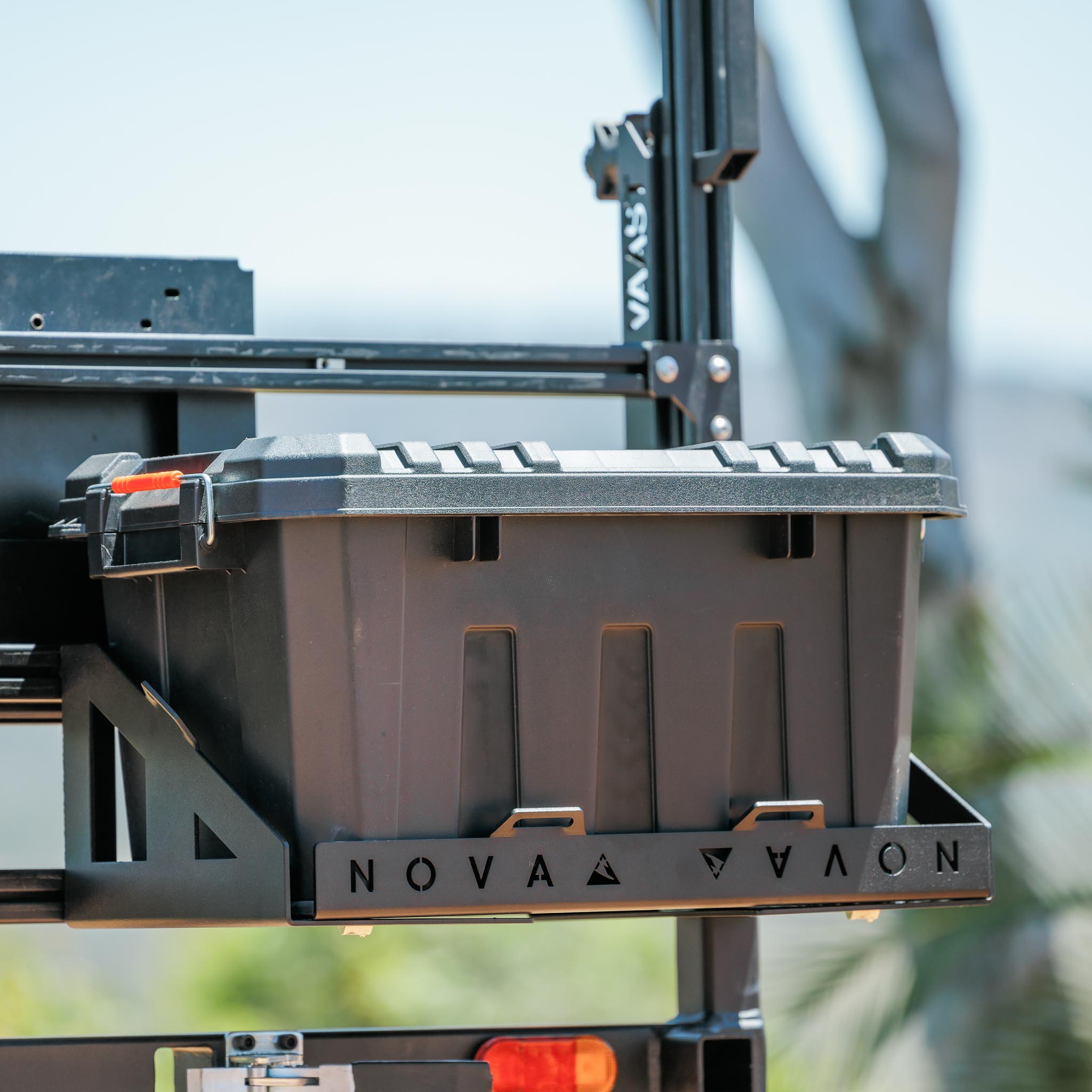 Two Novaa gear carriers loaded with firewood and camp gear